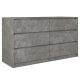 K140 2X3 komód, beton