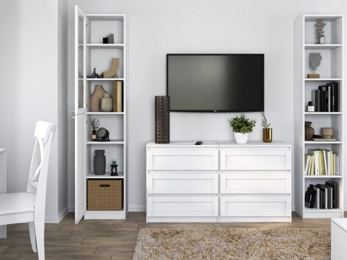 MIX IGA 120 tolóajtós gardróbszekrény, 1 tükörrel, 61x120x200 cm, antracit-tölgy
